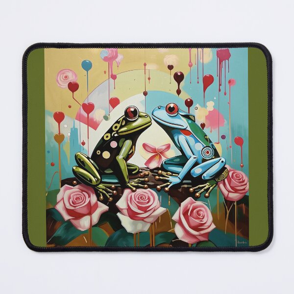 Item preview, Frogs in love among roses. designed and sold by Natalia-Vlad.