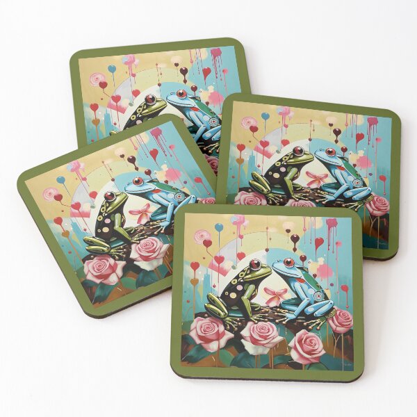 Item preview, Frogs in love among roses. designed and sold by Natalia-Vlad.