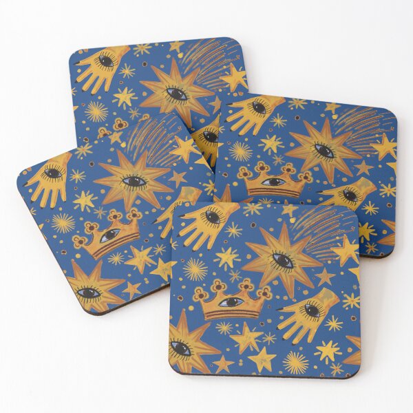 Item preview, Retro 90s whimsy goth Celestial Mystique – Astrology-Inspired Golden Pattern Witchy Aesthetic - Illustration Jemma Jamie Skidmore  designed and sold by Jemma Jamie Skidmore.