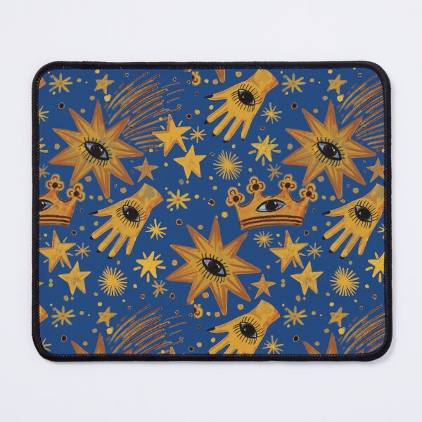 Item preview, Retro 90s whimsy goth Celestial Mystique – Astrology-Inspired Golden Pattern Witchy Aesthetic - Illustration Jemma Jamie Skidmore designed and sold by Jemma Jamie Skidmore.