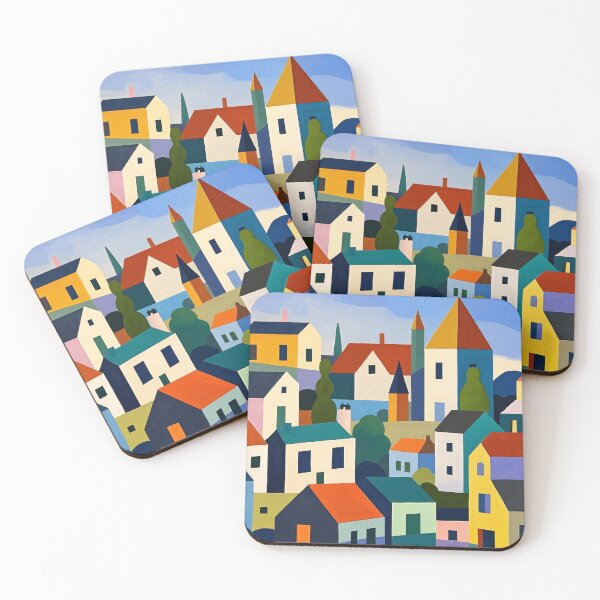 Item preview, "Colored Geometric Town" designed and sold by Tecno-Art-Land.