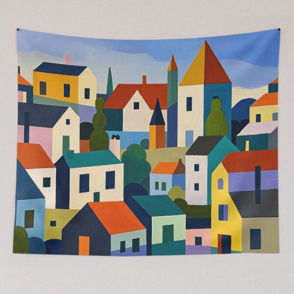 Item preview, "Colored Geometric Town" designed and sold by Tecno-Art-Land.