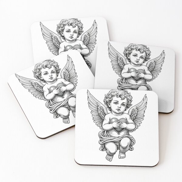 Item preview, Cherub Holding Heart designed and sold by VibeTCreations.