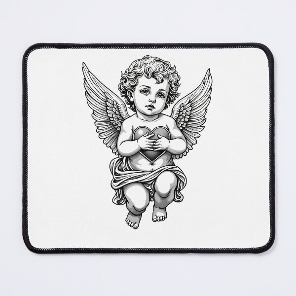Item preview, Cherub Holding Heart designed and sold by VibeTCreations.