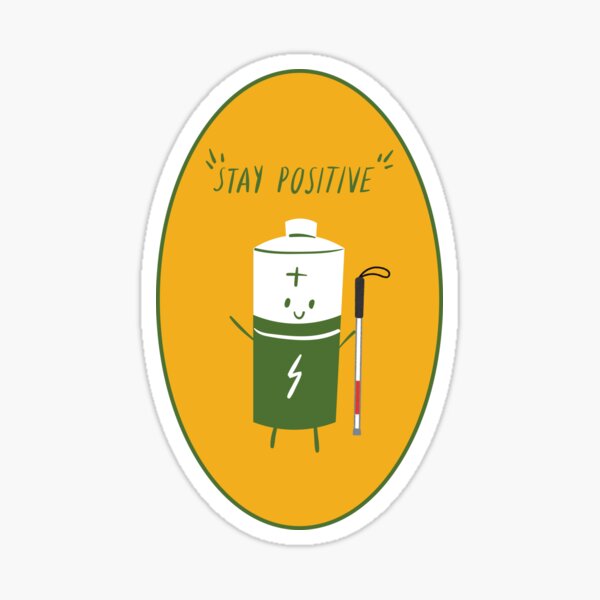 Item preview, Stay Positive Long White Cane Blind O&M designed and sold by IndeOandM.
