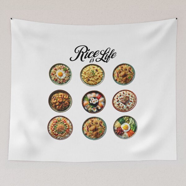 Item preview, 3x3 Grid Design - Rice is Life designed and sold by nature. electrified..