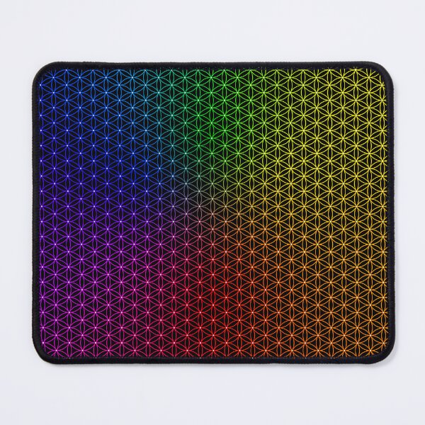 Item preview, Rainbow Sacred Geometry Pattern | SG002-Spectrum-D12 3x_FULL ⚫️ Black designed and sold by Re.SOURCE.