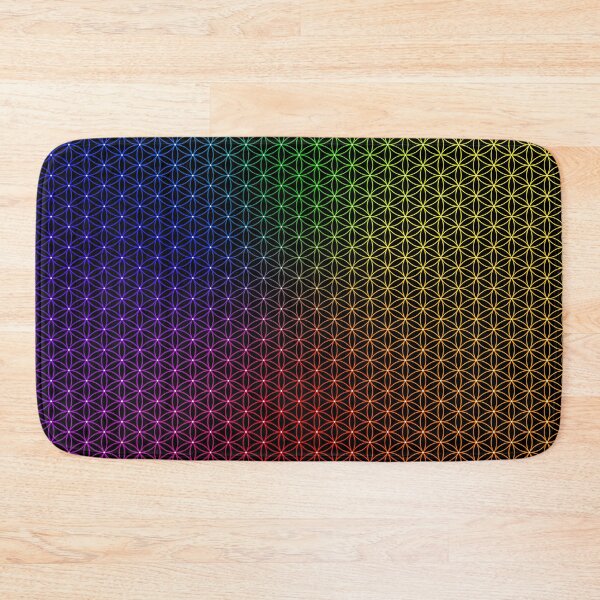 Item preview, Rainbow Sacred Geometry Pattern | SG002-Spectrum-D12 3x_FULL ⚫️ Black designed and sold by Re.SOURCE.