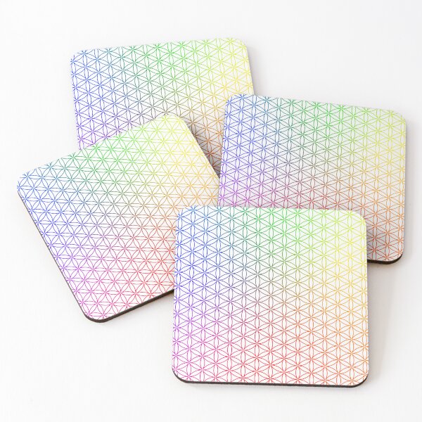 Item preview, Rainbow Sacred Geometry Pattern | SG002-Spectrum 3x_FULL ⚪️ White designed and sold by Re.SOURCE.