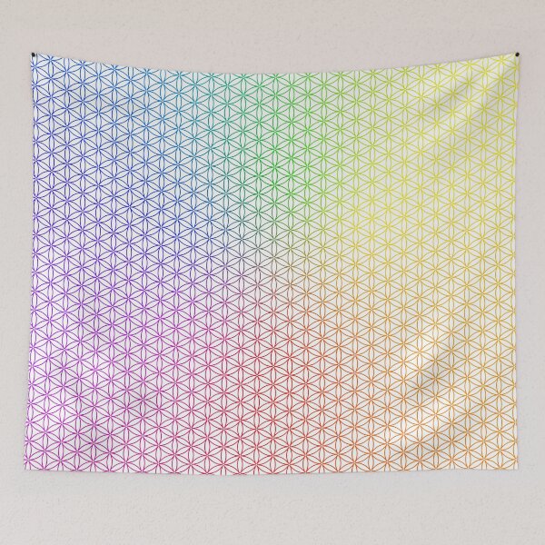 Item preview, Rainbow Sacred Geometry Pattern | SG002-Spectrum 3x_FULL ⚪️ White designed and sold by Re.SOURCE.