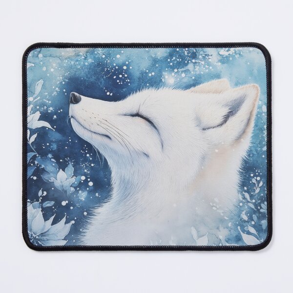 Item preview, Dreamy Winter Fox Surrounded by Frosted Flowers designed and sold by AshiraCreations.