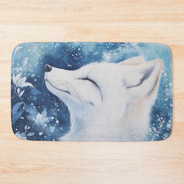 Item preview, Dreamy Winter Fox Surrounded by Frosted Flowers designed and sold by AshiraCreations.