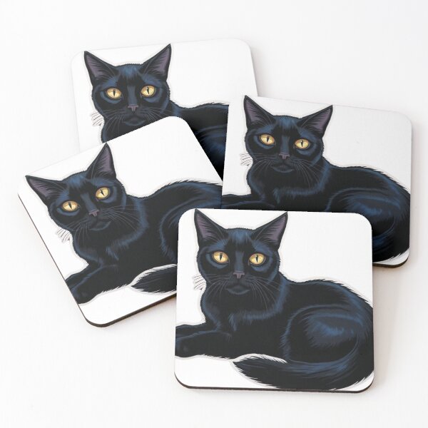 Item preview, cute black cat  designed and sold by chasegracestudio.