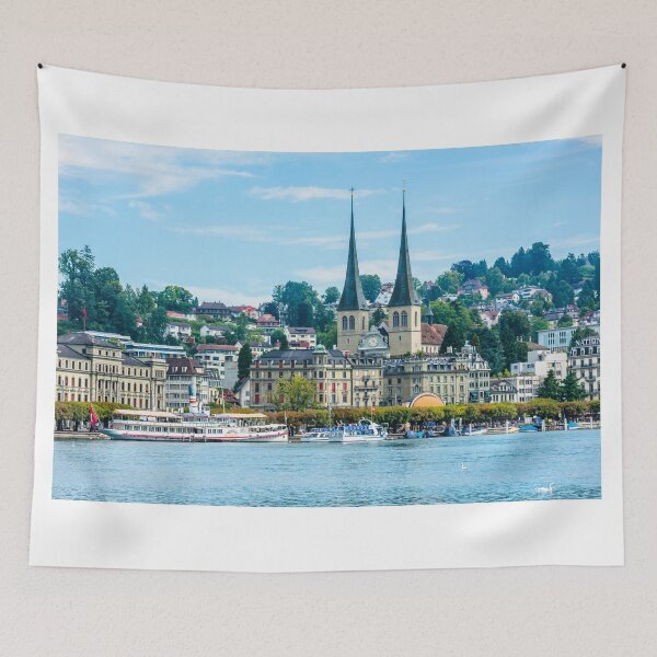 Item preview, View of historic Luzern city center designed and sold by dvoevnore.