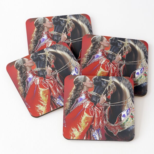 Item preview, Woman in golden dress embracing her horse designed and sold by Reina75.