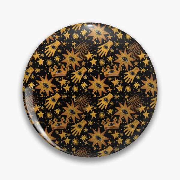 Item preview, Retro 90s whimsy goth Celestial magic – Astrology-Inspired Golden Pattern Witchy Aesthetic - Illustration Jemma Jamie Skidmore  designed and sold by Jemma Jamie Skidmore.