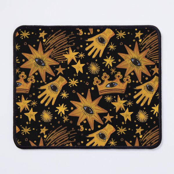 Item preview, Retro 90s whimsy goth Celestial magic – Astrology-Inspired Golden Pattern Witchy Aesthetic - Illustration Jemma Jamie Skidmore designed and sold by Jemma Jamie Skidmore.