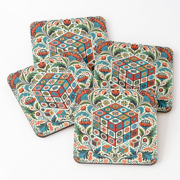 Item preview, Rubik's Cube Folk Art designed and sold by Violently Wisconsin.