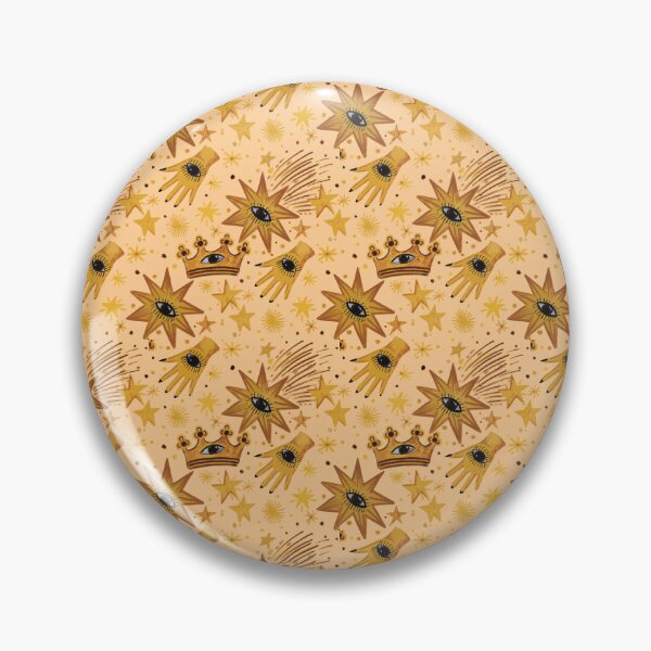 Item preview,  Retro 90s whimsy goth day Celestial magic – Astrology-Inspired Golden Pattern Witchy Aesthetic - Illustration Jemma Jamie Skidmore  designed and sold by Jemma Jamie Skidmore.