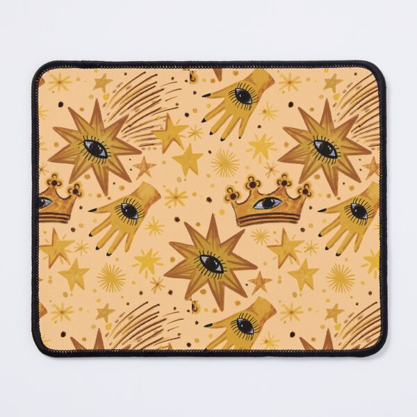 Item preview, Retro 90s whimsy goth day Celestial magic – Astrology-Inspired Golden Pattern Witchy Aesthetic - Illustration Jemma Jamie Skidmore designed and sold by Jemma Jamie Skidmore.