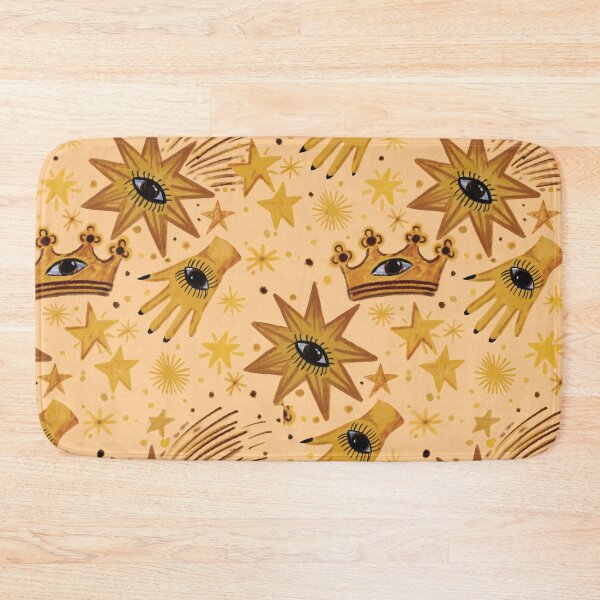 Item preview,  Retro 90s whimsy goth day Celestial magic – Astrology-Inspired Golden Pattern Witchy Aesthetic - Illustration Jemma Jamie Skidmore  designed and sold by Jemma Jamie Skidmore.