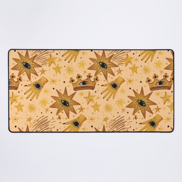 Item preview, Retro 90s whimsy goth day Celestial magic – Astrology-Inspired Golden Pattern Witchy Aesthetic - Illustration Jemma Jamie Skidmore designed and sold by Jemma Jamie Skidmore.