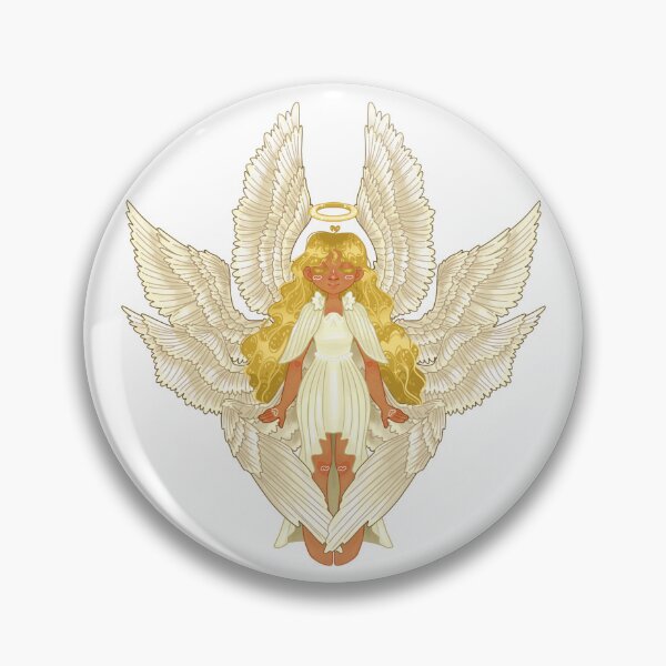 Item preview, Tan Angel With Long Wavy Blonde Hair designed and sold by Rychipuff.