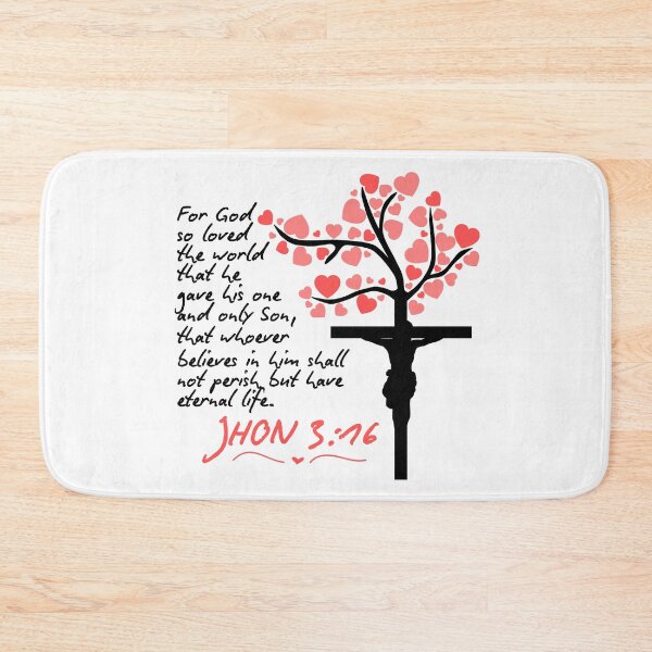 Item preview, Perfect Love, John 3: 16, Bible Verse designed and sold by MoriaStore.