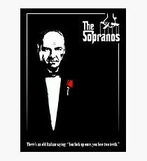 The Sopranos (The Godfather mashup) Photographic Print