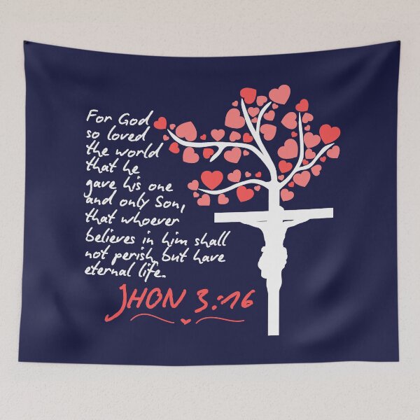 Item preview, True Love, John 3: 16, Bible Verse designed and sold by MoriaStore.