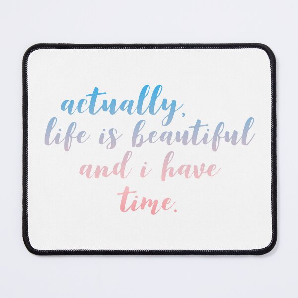 Item preview, Actually, Life Is Beautiful in Cotton Candy Ombré - Cursive Typography Design designed and sold by Stickers by @molllyclare.