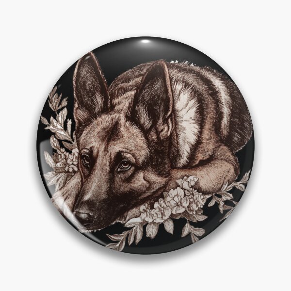 Item preview, Laying German Shepherd Dog Sticker designed and sold by ceruleus0.