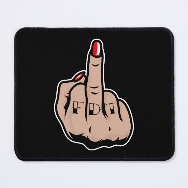 Item preview, FDT Middle Finger Pretty Girls FDT Sticker, FDT Shirt designed and sold by ProtestDonald.