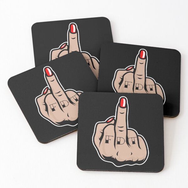 Item preview, FDT Middle Finger Pretty Girls FDT Sticker, FDT Shirt designed and sold by ProtestDonald.