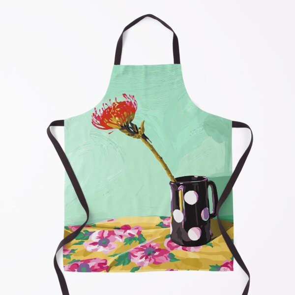 Item preview, Pincushion Protea Flower in Polkadot Pitcher designed and sold by ShannonSArtwork.