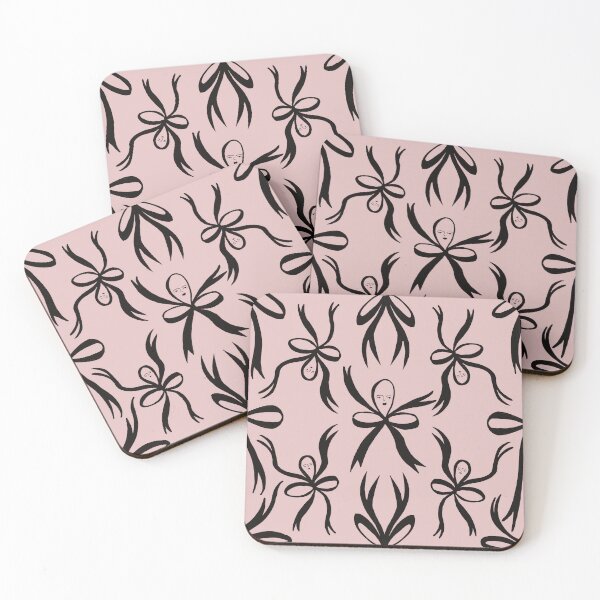 Item preview, Pink and black Coquette Ethereal Ribbon Dancers Surreal Abstract Pattern Illustration Jemma Jamie Skidmore  designed and sold by Jemma Jamie Skidmore.