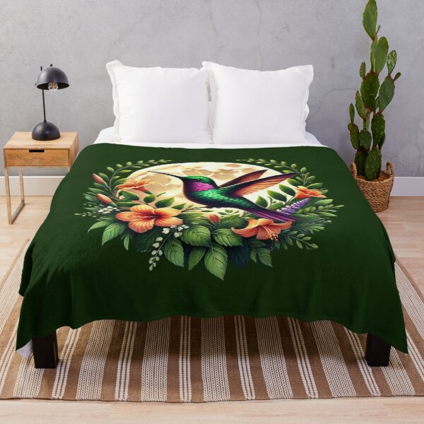 Item preview,  Hummingbird and moon colorful design for  bird lovers designed and sold by Meandmyshop.