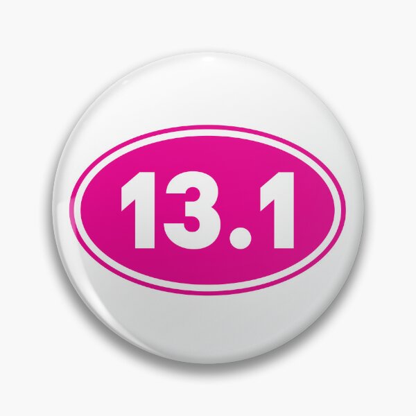 Item preview, Pink 13.1 Half Marathon Running Oval Bumper designed and sold by PixVib.