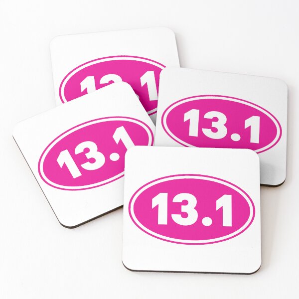 Item preview, Pink 13.1 Half Marathon Running Oval Bumper designed and sold by PixVib.