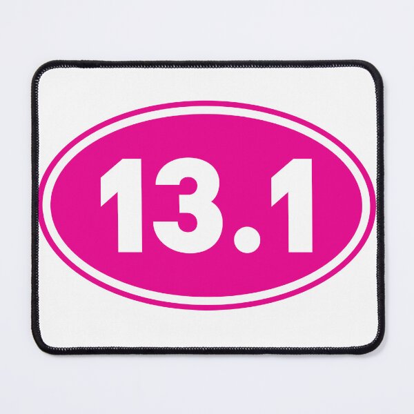 Item preview, Pink 13.1 Half Marathon Running Oval Bumper designed and sold by PixVib.