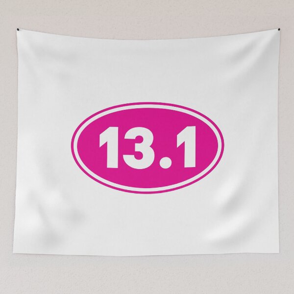 Item preview, Pink 13.1 Half Marathon Running Oval Bumper designed and sold by PixVib.
