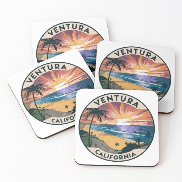 Item preview, Ventura, California - Pier Sunset and Palm Trees designed and sold by CircinusStore.