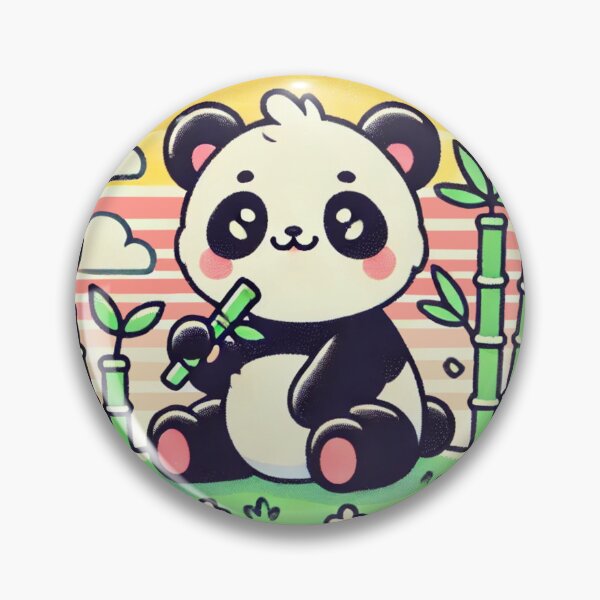 Item preview, Panda Chibi Retro Cute designed and sold by JonelleTshirts.