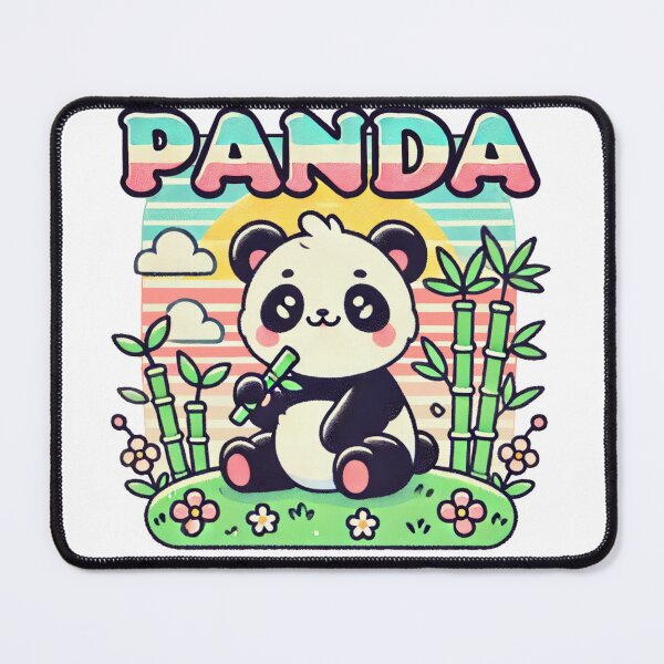 Item preview, Panda Chibi Retro Cute designed and sold by JonelleTshirts.
