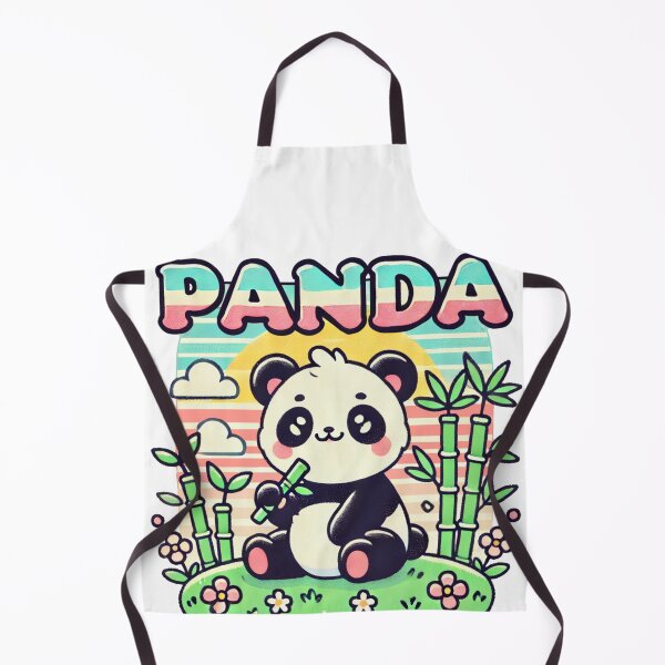 Item preview, Panda Chibi Retro Cute designed and sold by JonelleTshirts.