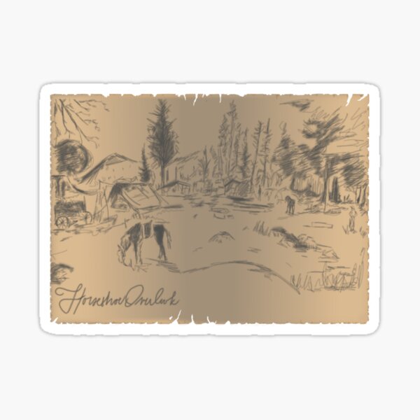 Vista previa del artículo con la obra «Boceto de Arthur de Horseshoe Overlook RDR2», diseñado y vendido por OKGingerDesigns.