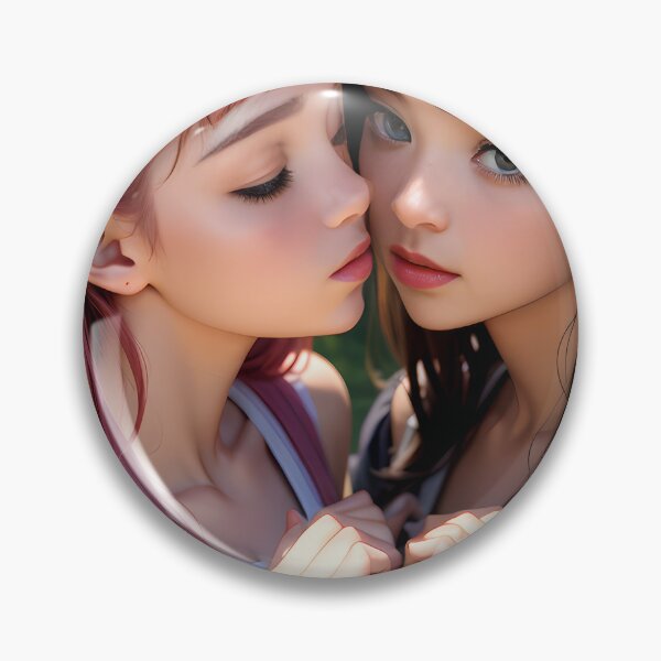 Item preview, two girls together with flowers designed and sold by EgonZ9.
