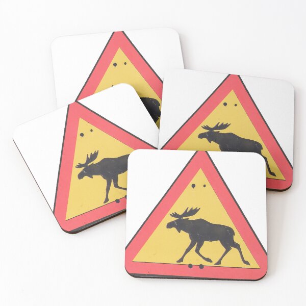 Item preview, Moose / Elk Warning Road Sign designed and sold by NatBonney.