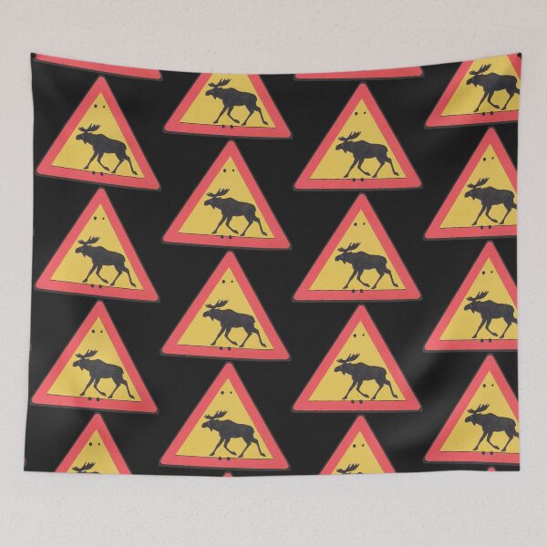Item preview, Moose / Elk Warning Road Sign designed and sold by NatBonney.