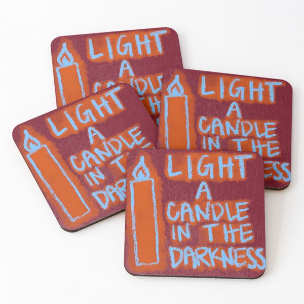 Item preview, Light a Candle in the Darkness - Red Burgandy Blue Textured Digital Screenprint designed and sold by fancysarah.